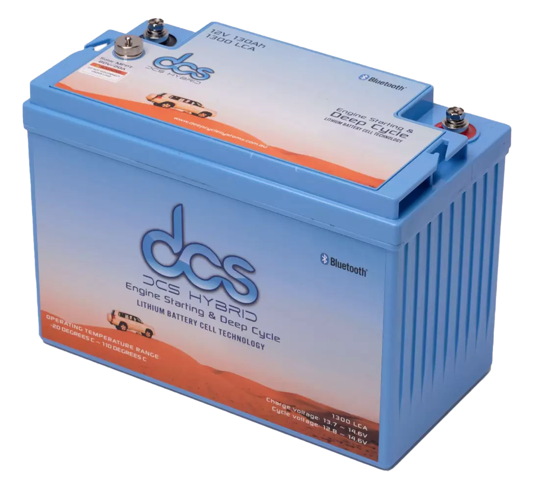 12V 130AH (Aux Only) / 200A BMS DCS LiFePo4 Battery - LHP - IP54 Rating