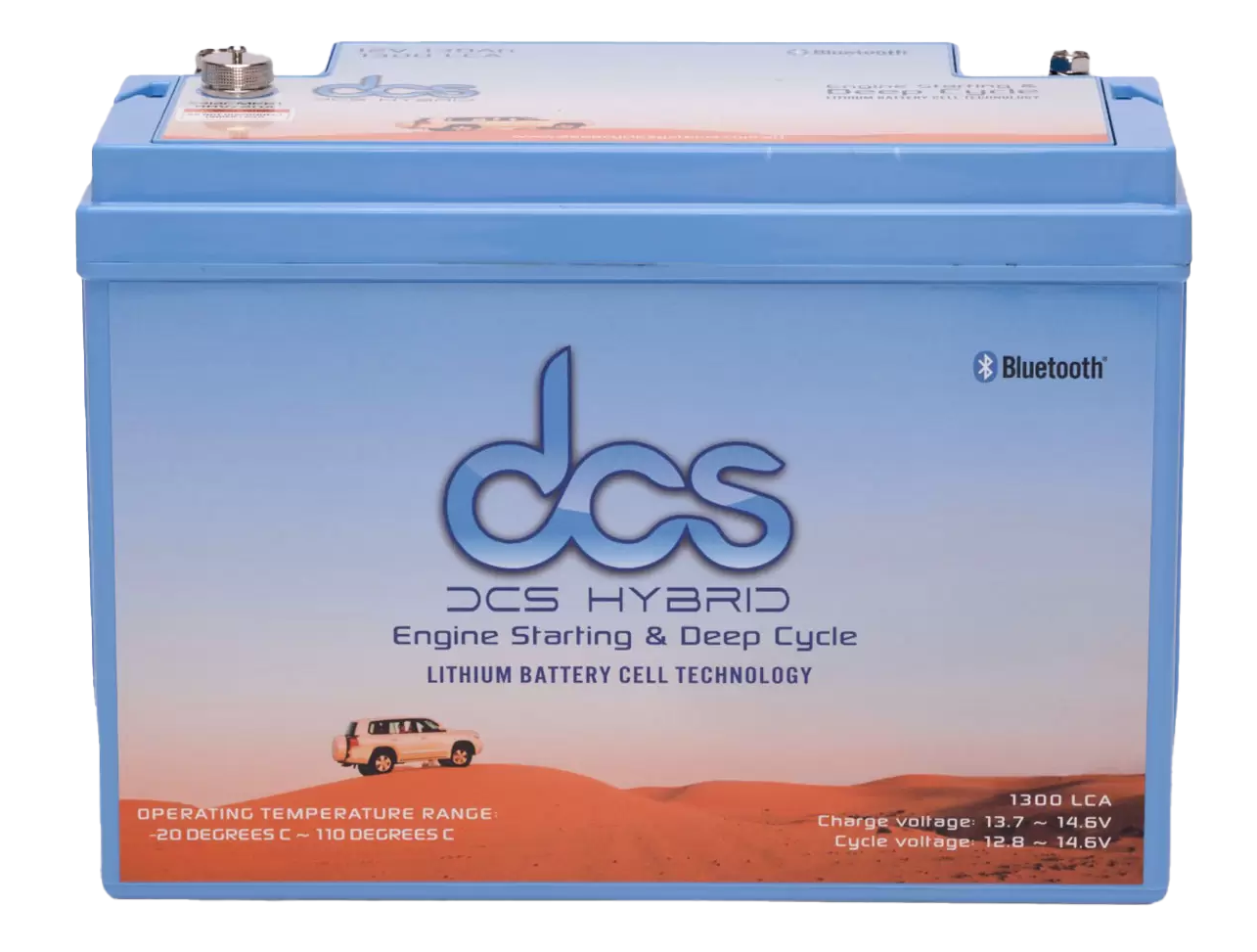 12V 130AH (Aux Only) / 200A BMS DCS LiFePo4 Battery - LHP - IP54 Rating