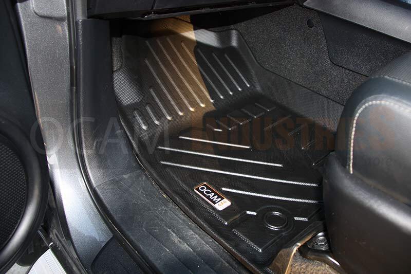 3D All Weather Floor Mats Liners For Toyota Hilux N80 Dual Cab 2015-Current TPE, Auto Transmission