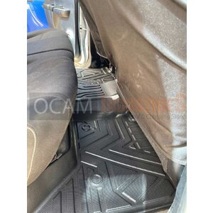 3D All Weather Floor Mats Liners For Toyota Hilux N80 Dual Cab 2015-Current TPE, Auto Transmission