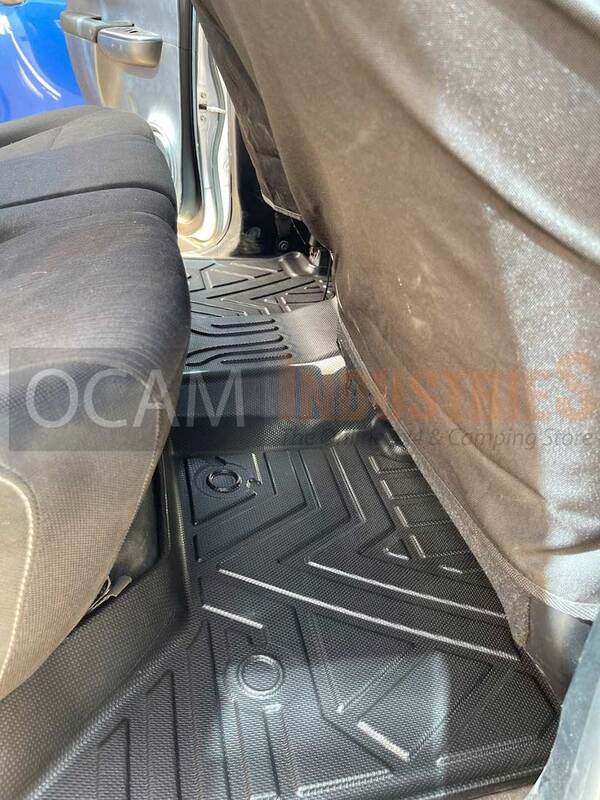 3D All Weather Floor Mats Liners For Toyota Hilux N80 Dual Cab 2015-Current TPE, Auto Transmission
