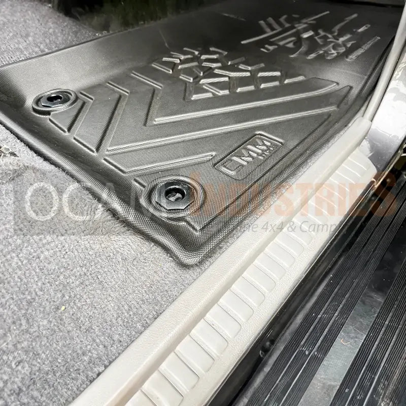3D All Weather Floor Car Mats Liners For Toyota Landcruiser 70 76 79 DUAL CAB, 08/2012-Current, GXL