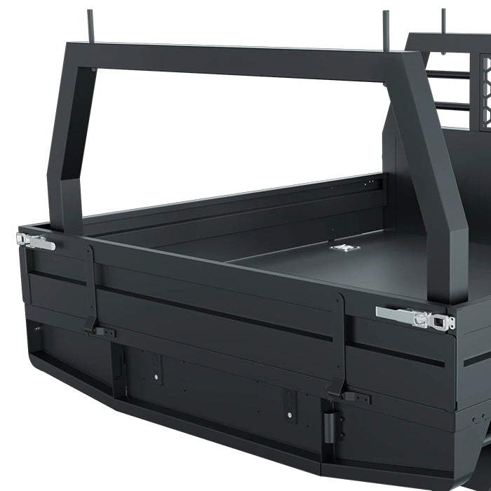 Rear ladder rack on aluminium tray