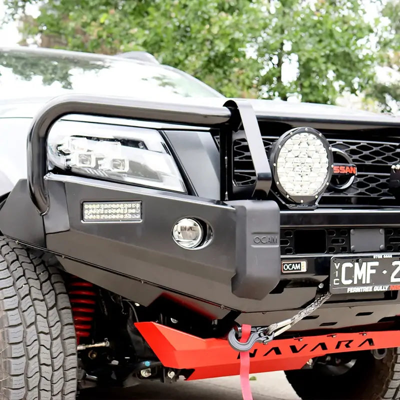 OCAM Deluxe Steel Bull Bar for Nissan Navara NP300 03/2021+, Winch Compatible