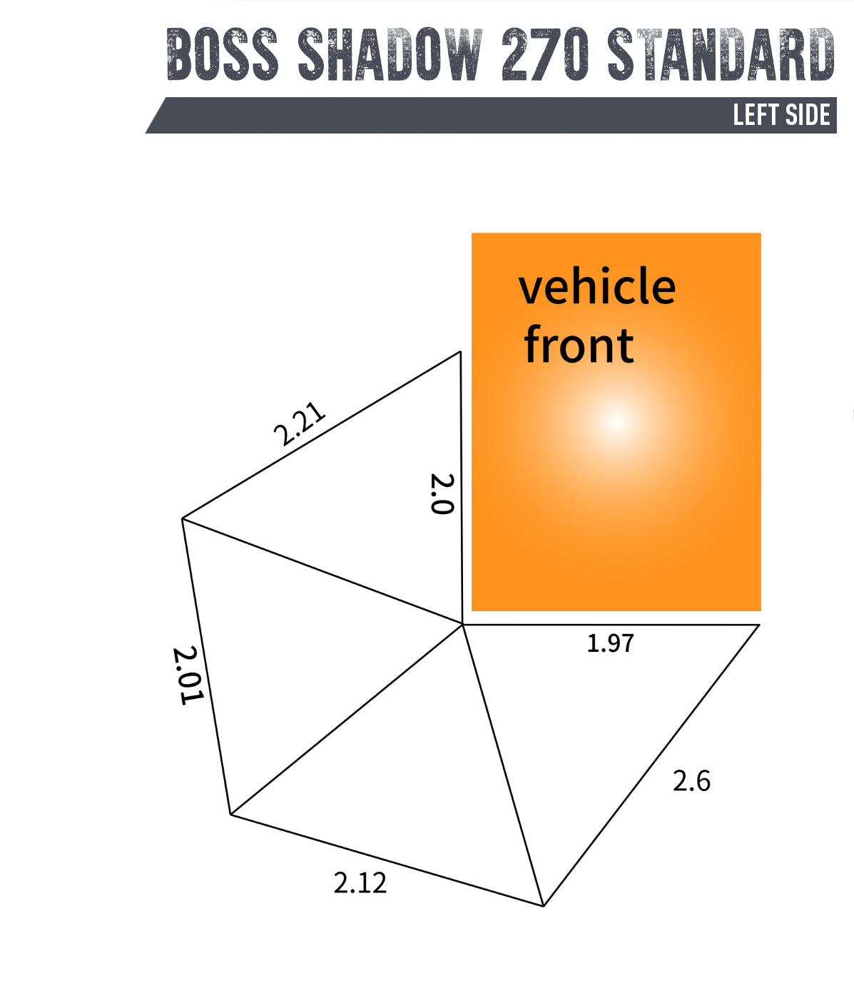 Campboss Campboss Shadow 270 Standard awning with Zipp RTT Entry