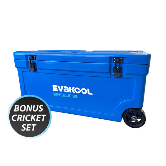 EVAKOOL - Icekool 88l wheelie with bonus cricket set -
