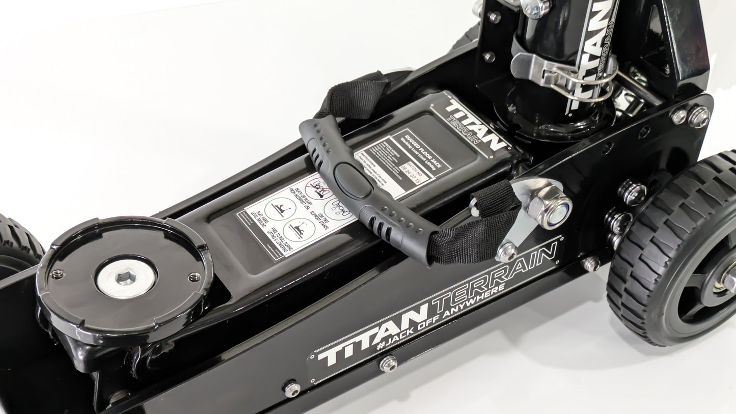 close-up centre shot of titan terrain rugged floor jack
