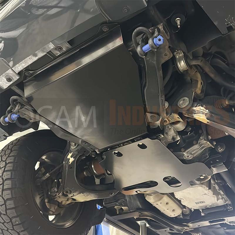 OCAM 2pce Steel Bash Plates For Holden Colorado RG 07/2016-Current, 4mm Black