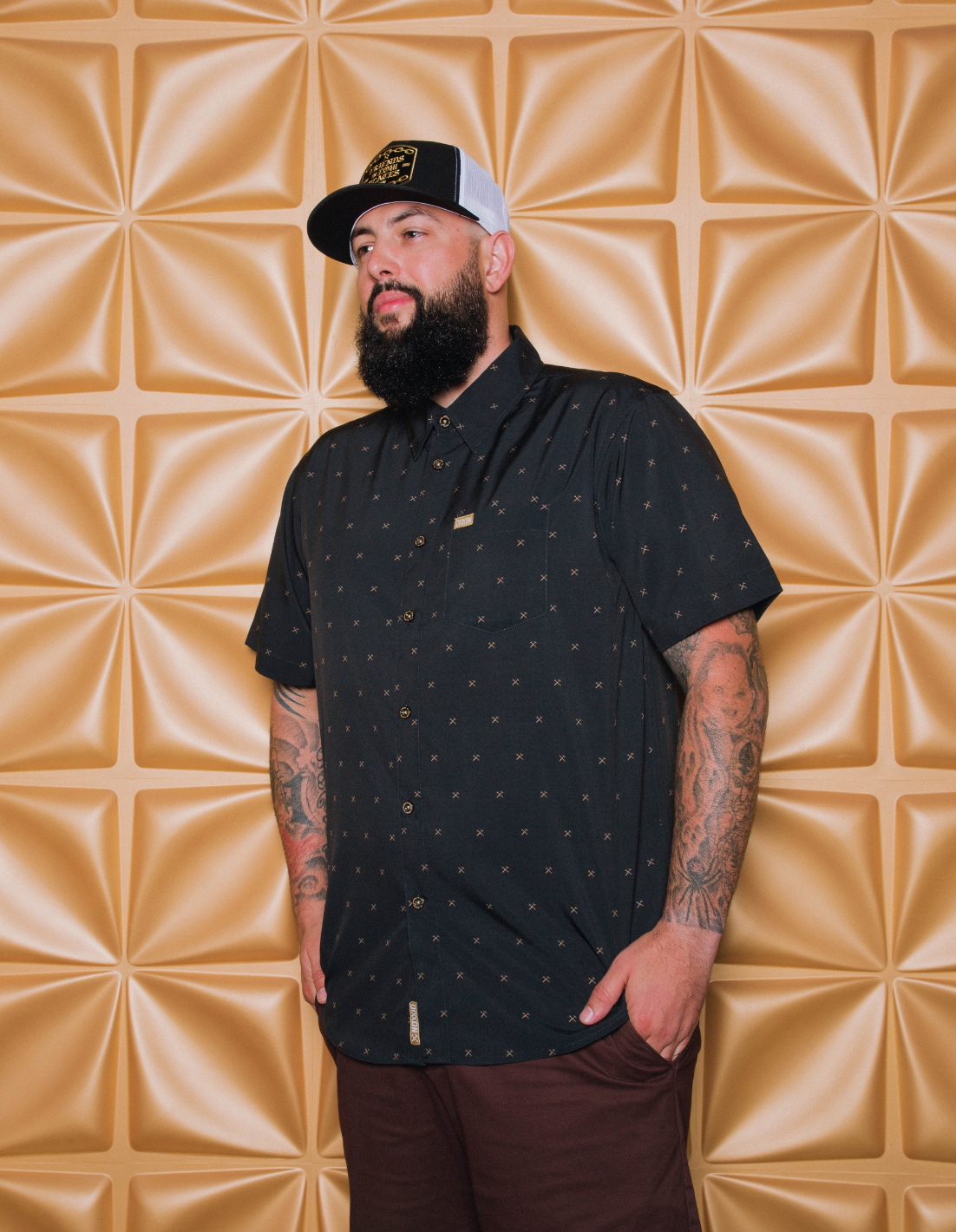 Finney Party Shirt - Black & Gold