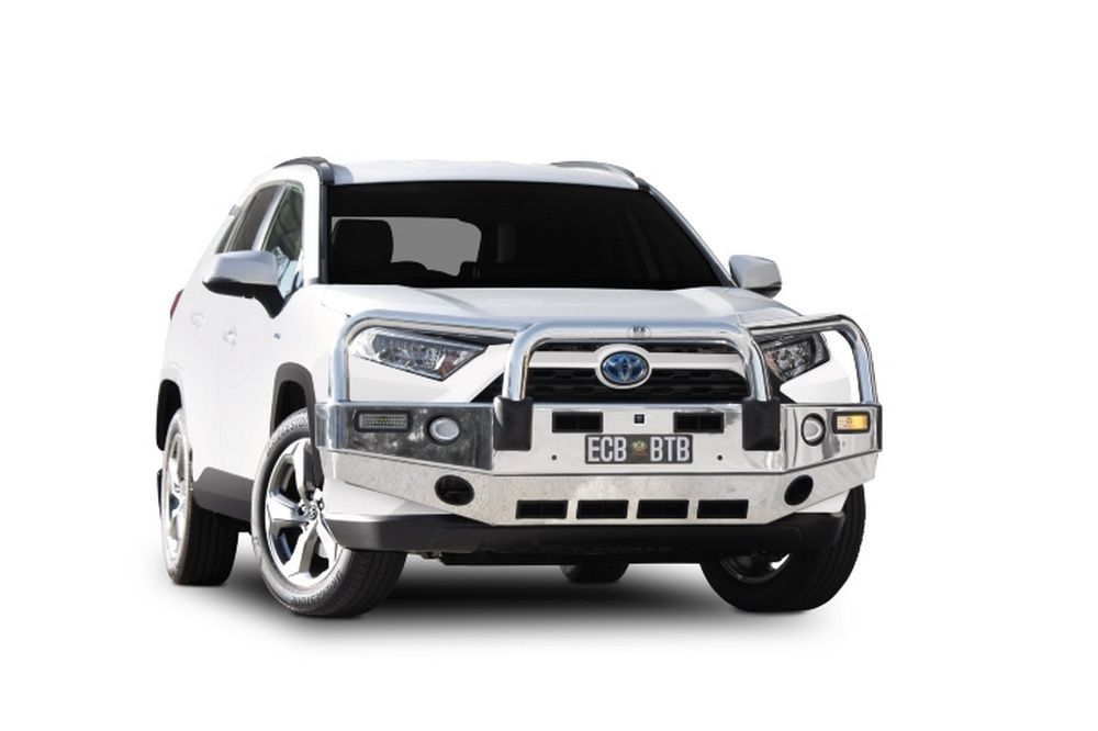 ECB Textura Black Bullbar with Bumper Lights fits Toyota RAV4 Cruiser 01/19-On