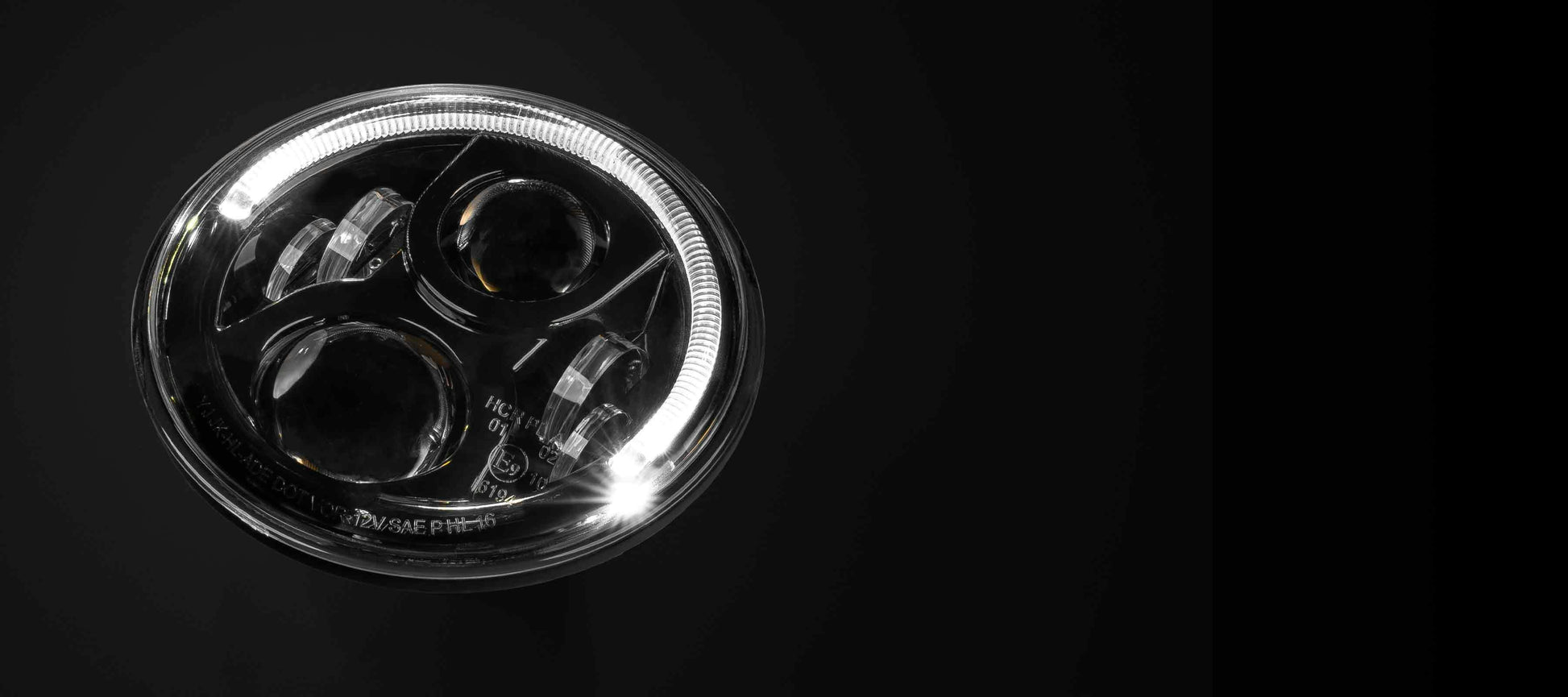 Carbon 7 Inch LED Headlight - Black (5700k) - View 8