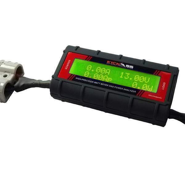 KickAss Digital DC Watt Meter for Portable 12V Solar Panels- Anderson Connection