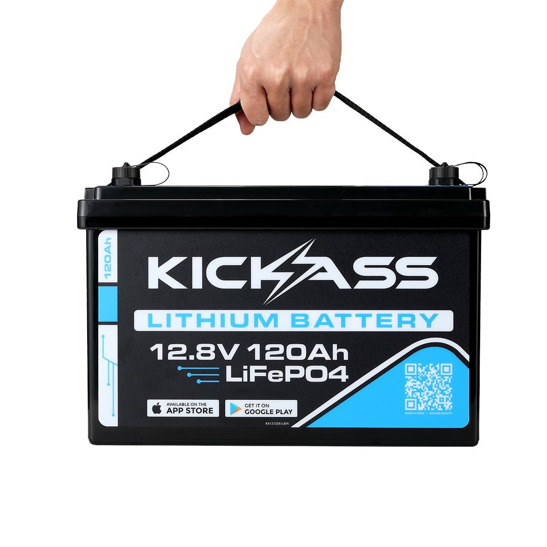 KickAss 120Ah 12V Smart Lithium Deep Cycle Battery