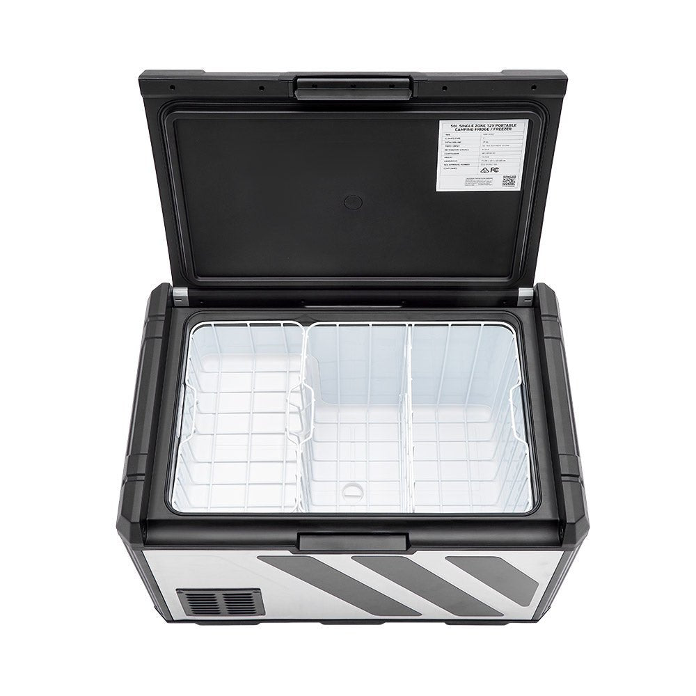 KickAss 50L Single Zone 12V Portable Stainless Steel Camping Fridge/ Freezer