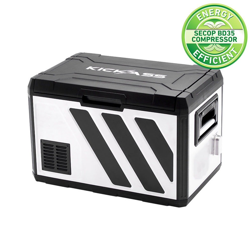 KickAss 50L Single Zone 12V Portable Stainless Steel Camping Fridge/ Freezer