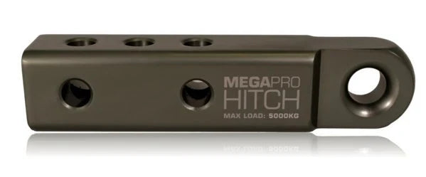Carbon Offroad MegaPro 5000kg 50mm tow bar mounted soft shackle compatible recovery hitch