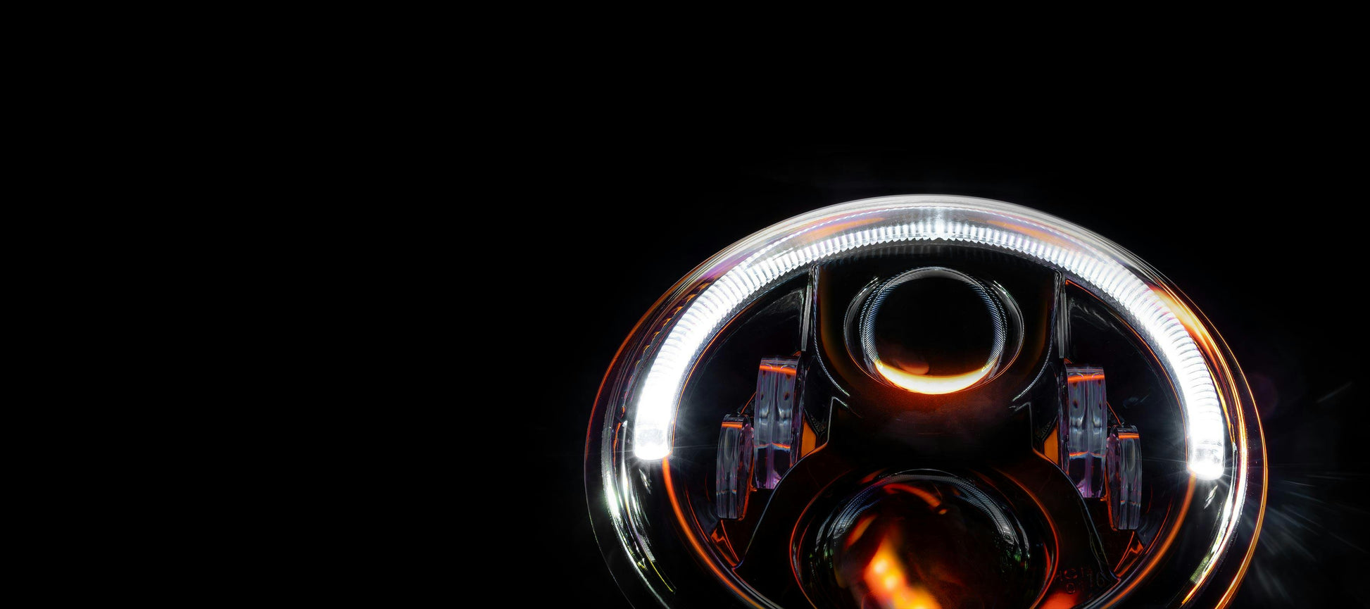 Carbon 7 Inch LED Headlight - Black (5700k) - View 9