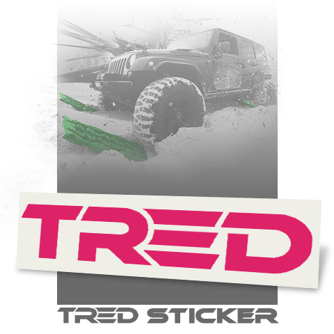 TRED - TRED Logo Sticker - 200mm x 40mm Pink
