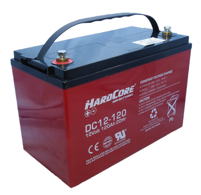 DC12-120 - 12VOLT 120AH AGM DEEP CYCLE HARDCORE BATTERY - LHP