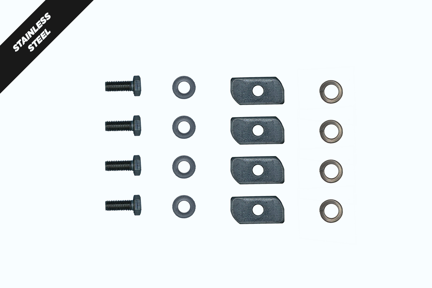 RacksBrax SS304 M8 x 20mm Set Screws (4) and SS304 M8 Strut Nut 35 x 19 x 8 (4) 1017 Default Title