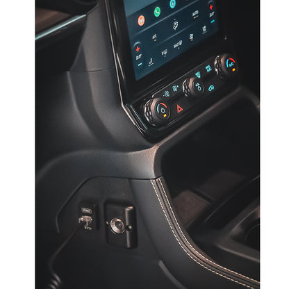 UHF Microphone Mount – Ford Ranger / Everest / Ranger Raptor / Ranger SuperDuty – Centre console Left Hand Side