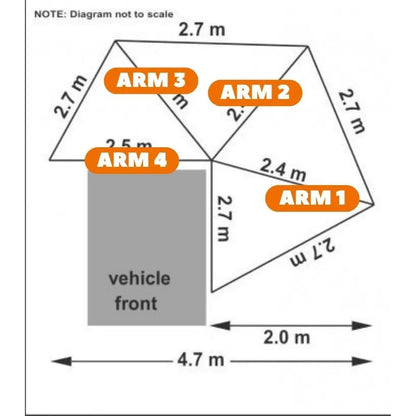 Stormchaser 270° 30 Second Awning (2.7m) - Passenger Side
