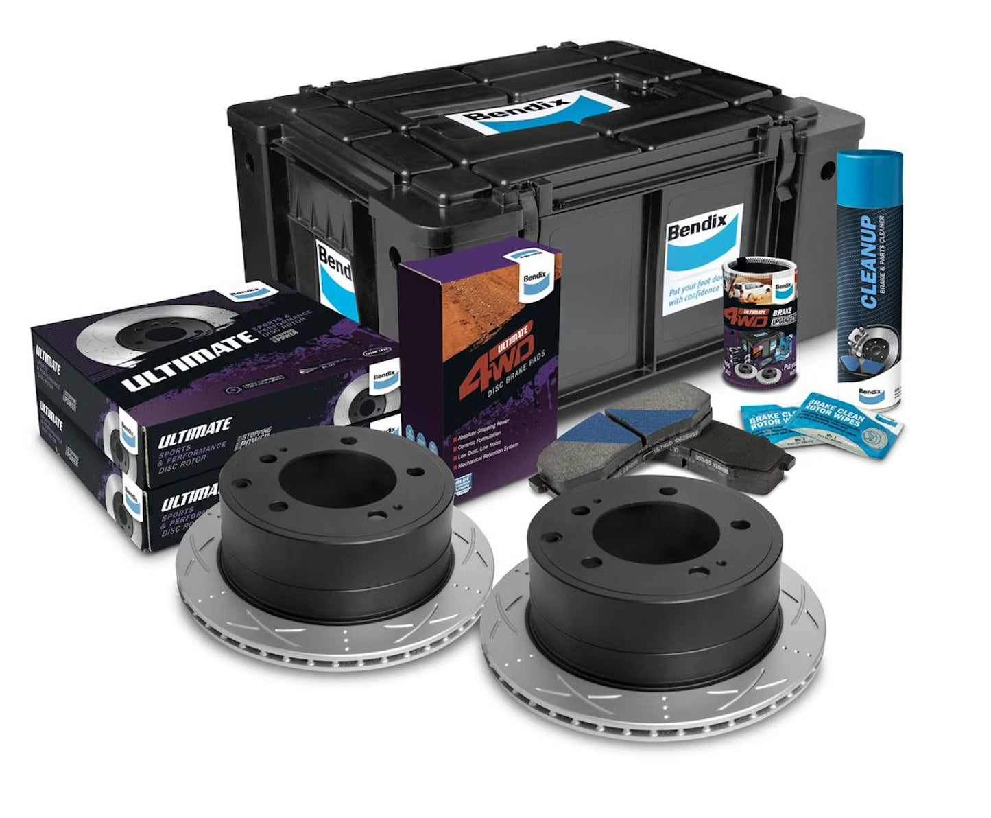 Bendix ULT4WD High Performance Front Brake Kit - U4WD-BUK34