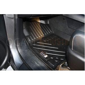 3D All Weather Floor Mats Liners For Toyota Hilux N80 Dual Cab 2015-Current TPE, Auto Transmission