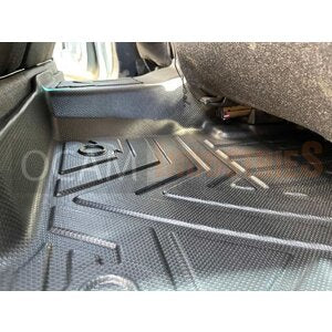 3D All Weather Floor Mats Liners For Toyota Hilux N80 Dual Cab 2015-Current TPE, Auto Transmission