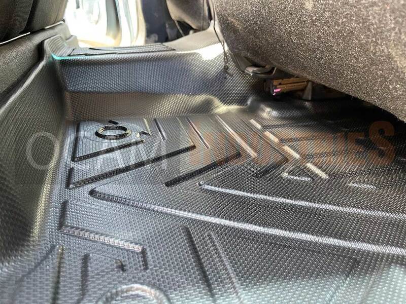 3D All Weather Floor Mats Liners For Toyota Hilux N80 Dual Cab 2015-Current TPE, Auto Transmission