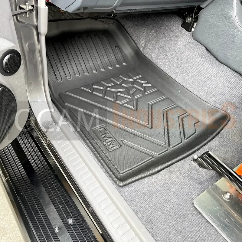 3D All Weather Floor Car Mats Liners For Toyota Landcruiser 70 76 79 DUAL CAB, 08/2012-Current, GXL