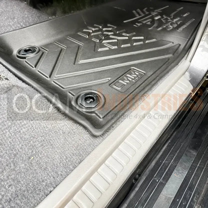 3D All Weather Floor Car Mats Liners For Toyota Landcruiser 70 76 79 DUAL CAB, 08/2012-Current, GXL