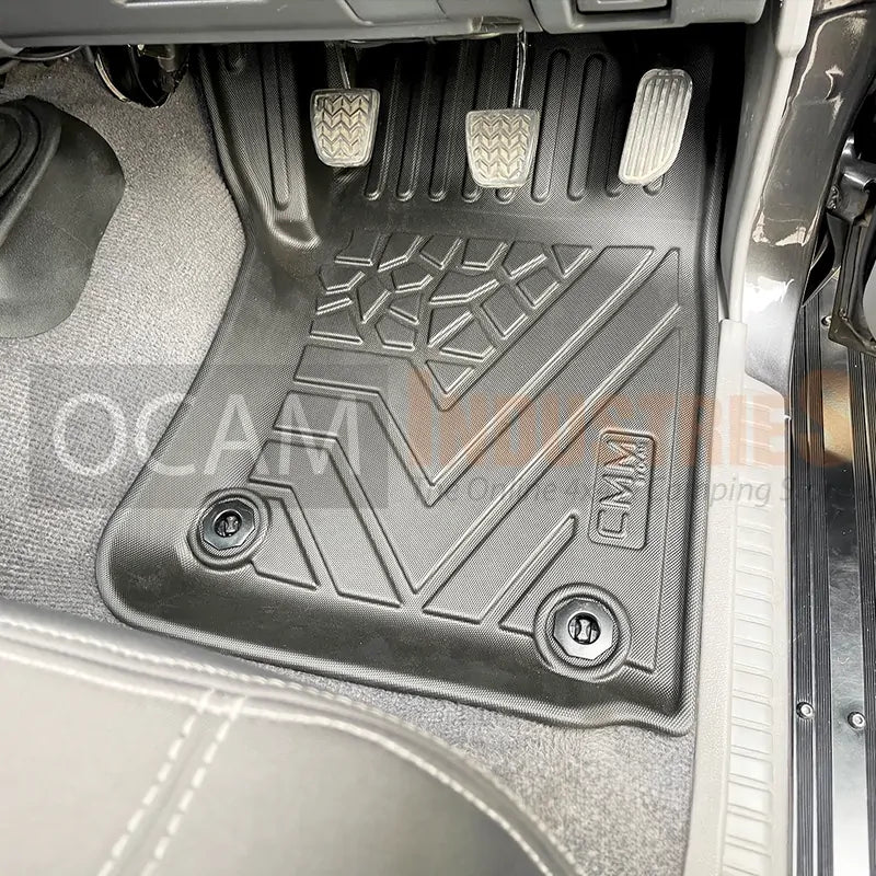 3D All Weather Floor Car Mats Liners For Toyota Landcruiser 70 76 79 DUAL CAB, 08/2012-Current, GXL