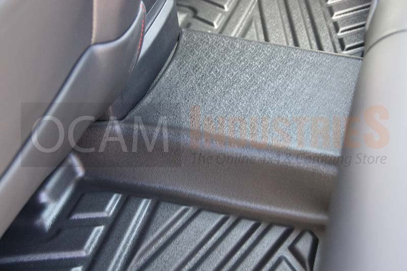 3D All Weather Floor Car Mats Liners For Ford Ranger Next-Gen, 07/2022-Current, Dual Cab