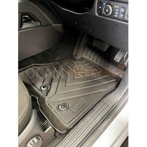 3D All Weather Floor Car Mats Liners For Ford Ranger Next-Gen, 07/2022-Current, Dual Cab