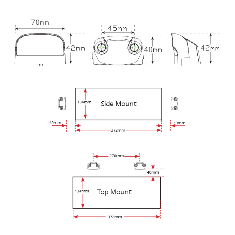 LED Autolamps 41 Series Licence Plate Lamp 12/24V