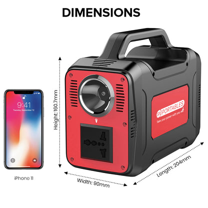 SR Portables Thia - Hand-held Lithium Solar Generator, 130Wh, 100W Inverter