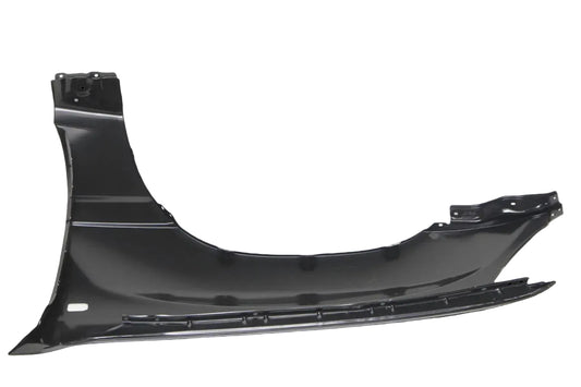 Black car fender on a white background