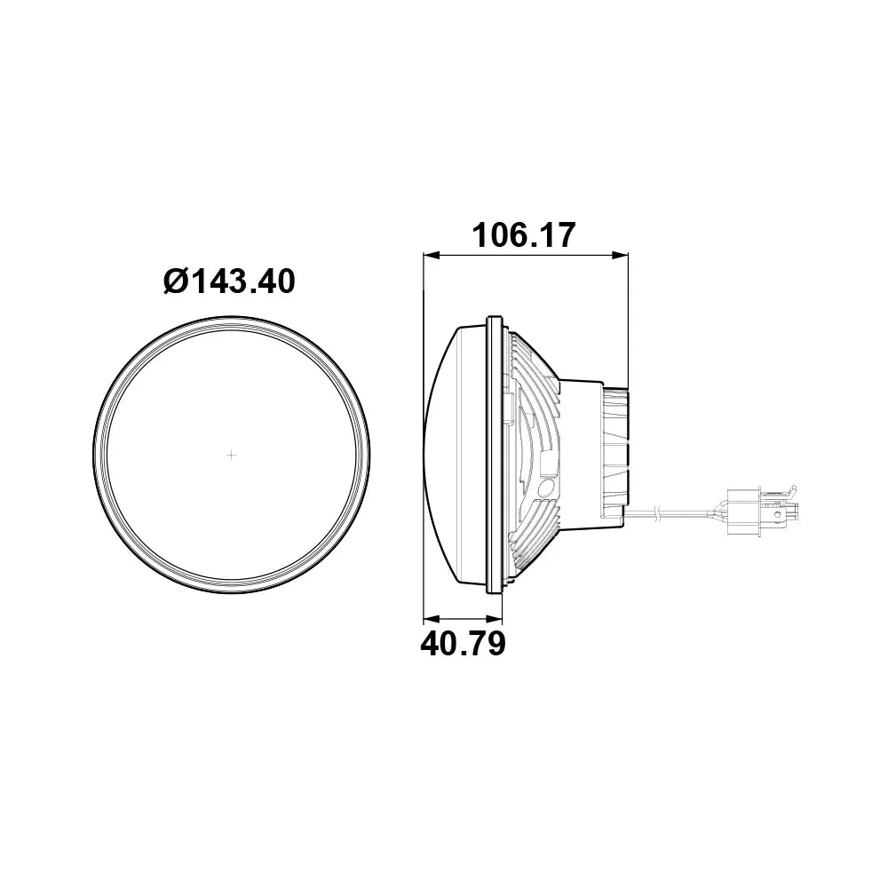 5 3/4" INCH LED Headlamp Insert High/Low Beam, DRL and Position