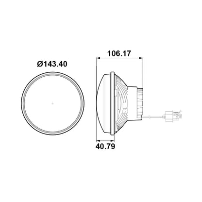5 3/4" INCH LED Headlamp Insert High/Low Beam, DRL and Position