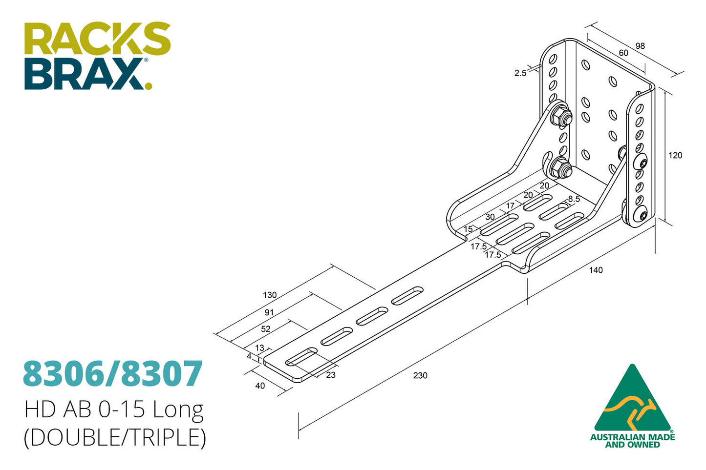 RacksBrax HD ADJUSTABLE BRACKETS