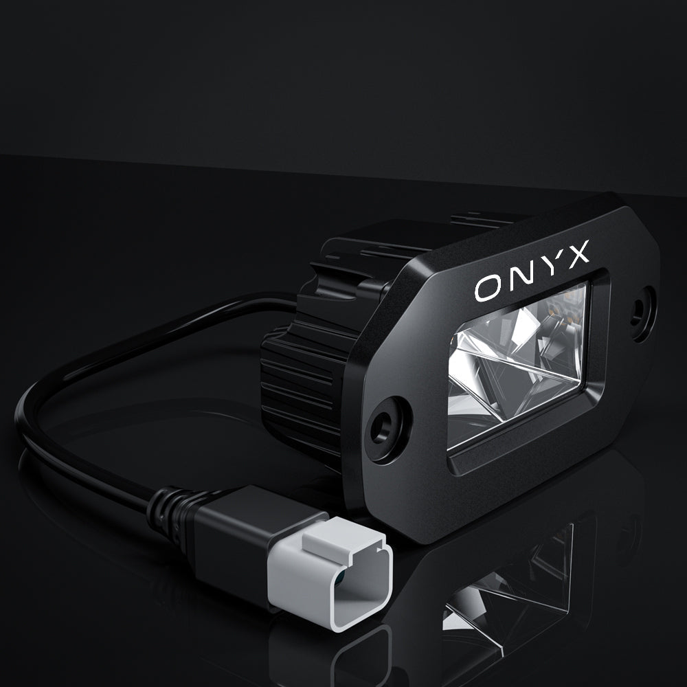 ONYX Lights Xen-w5b-dual Colour Flushmont (pair) Including Wiring Harness