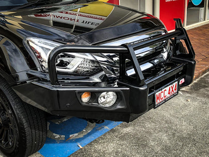 MCC Dmax facelift 2017-2020 707-02 Falcon Bull Bar Black A-Frame Package (LED Foglight)