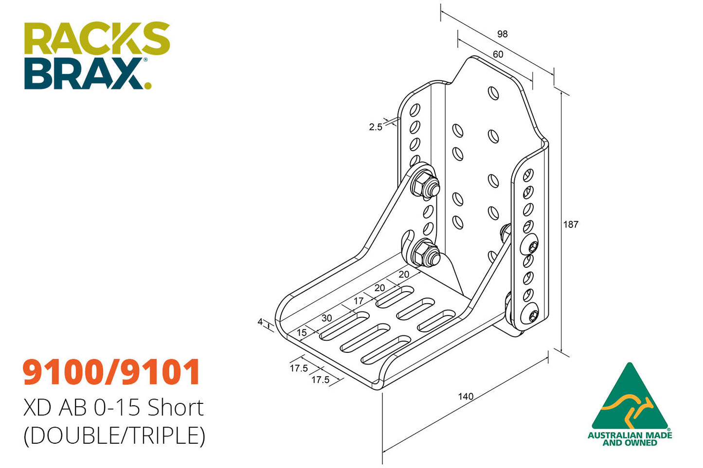 RacksBrax XD ADJUSTABLE BRACKETS