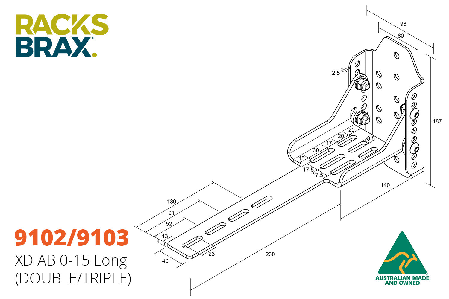 RacksBrax XD ADJUSTABLE BRACKETS