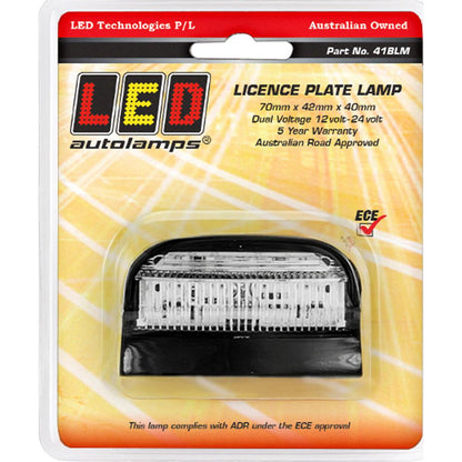 LED Autolamps 41 Series Licence Plate Lamp 12/24V