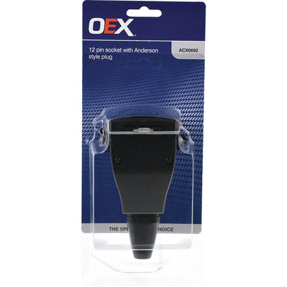 OEX 12 Pin Socket with Anderson Style Plug