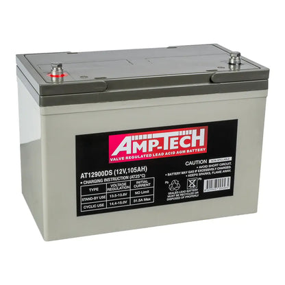 Amp-Tech AT12900DS VRLA/AGM Deep Cycle Battery 12V 105Ah