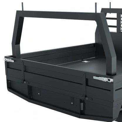Rear ladder rack on aluminium tray