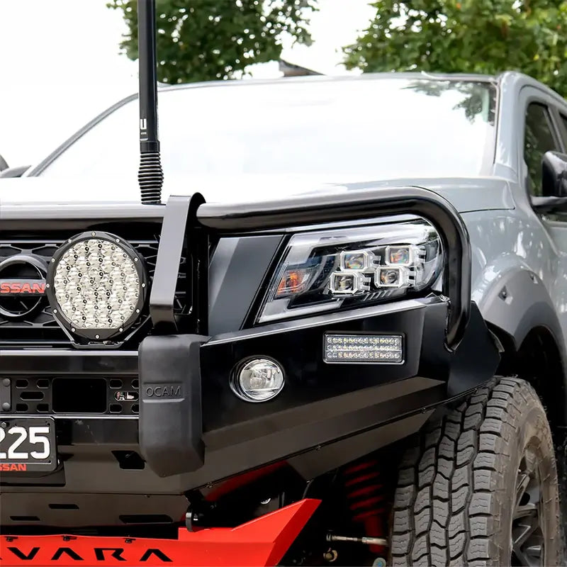 OCAM Deluxe Steel Bull Bar for Nissan Navara NP300 03/2021+, Winch Compatible